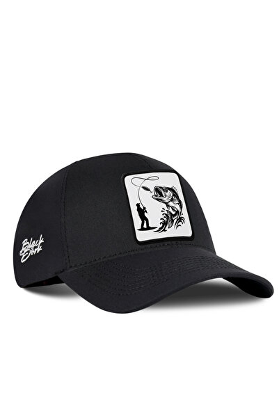 BlackBörk Fishinger logo crna šeširka za bejzbol