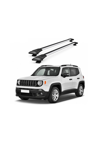 ART Bare portbagaj transversale auto aluminiu compatibile Jeep Renegade (Bu) ...