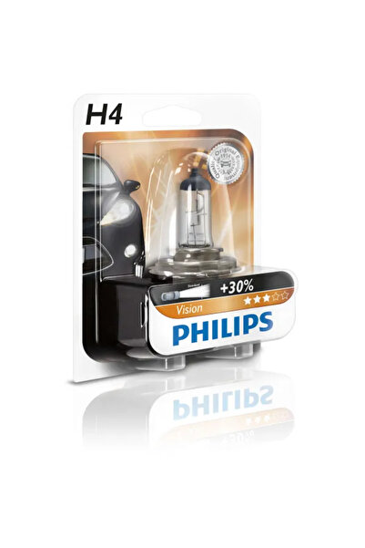 Philips Vision +30% H4 60/55W 12V 12342PRB1 Халогенна крушка за фарове на авт...