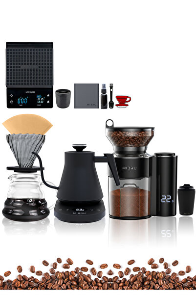 MIBRU V60 Coffee Set Maker Set Of 11 Pcs Pour Over Complete Drip Coffee Set W...