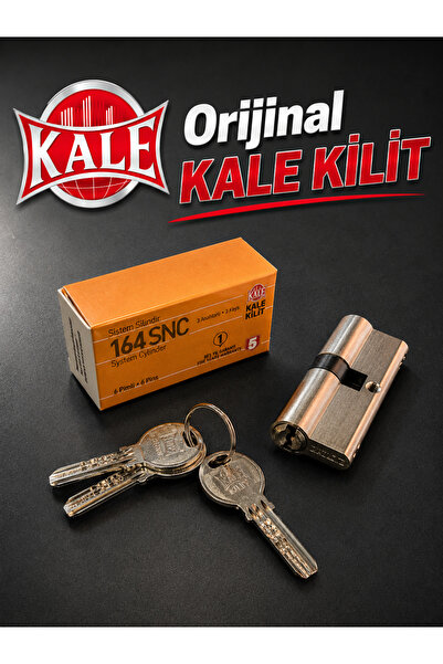 Kale Kilit Çelik Kapı Göbeği Kilidi 164 SNC Sistem Silindir Barel 3 Anahtarlı...