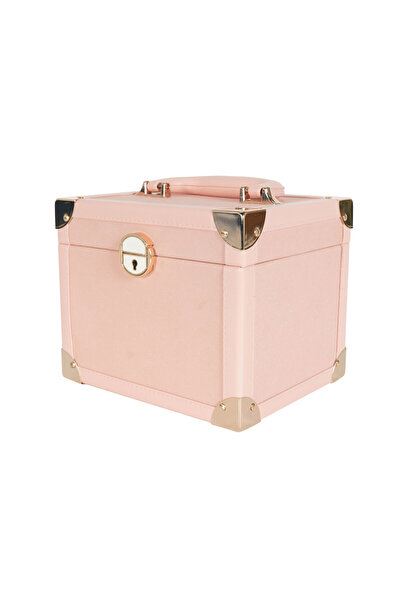 Assoda Asada Medium Square Velvet Jewelry Organizer Case with Lock, 2 Inner S...