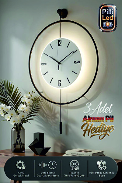 MetaQuartz Aksesuar (BÜYÜK BOY) Ledli Özel Blackfred - ( Quartz Mekanizma Ile...