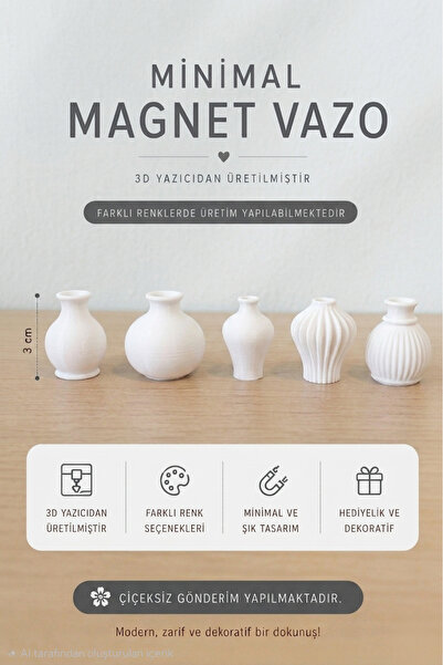 MiniHome Magnet Saksı Buzdolabı Mıknatıslı Dekoratif Mini Saksı