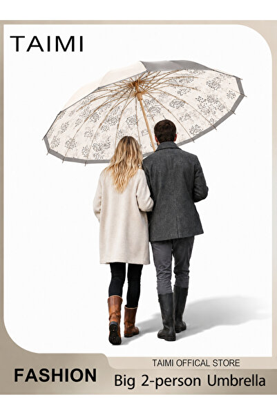 Taimi Large 100cm Folding Umbrella for 2 People - Windproof, Waterproof, UV R...