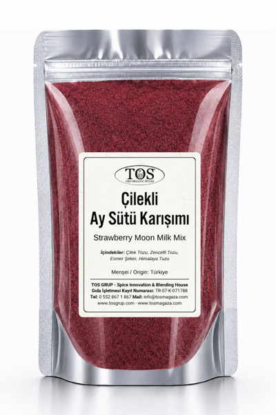 TOS The Organic Spices Çilekli Ay Sütü Karışımı 100 gr (1. Kalite) Strawberry...