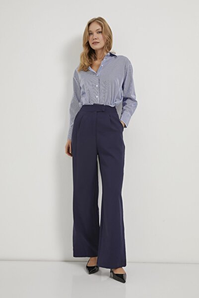 Arma Life Armalife 3108 Beli Elastic Cirt Closure Palazzo Women's Pants