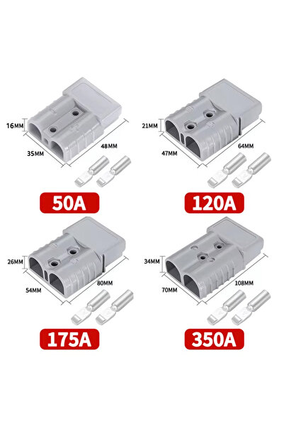 Choice8 4PCS 50A Gray 2/4/6PCS 50A 120A 175A 350A Battery Charging Connector ...