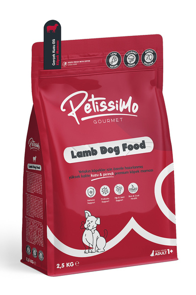 Gerçek Kuzu Etli ve Esmer Pirinçli Premium Yetişkin Köpek Maması 2,5 Kg - Düşük Tahıllı