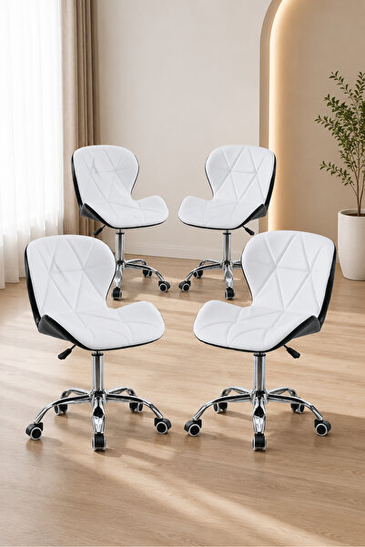 Taimi 4 Set -Ergonomic Adjustable Height Desk Chair with Plush Cushion and Hi...
