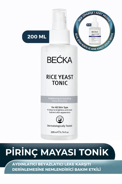 BECKA Pirinç Mayası Tonik Aydınlatıcı Beyazlatıcı Leke Karşıtı Nemlendirici B...