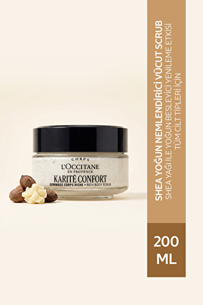 L'Occitane Shea Butter Ultra Rich Body Scrub - Shea Vücut Peelingi - 200 ml