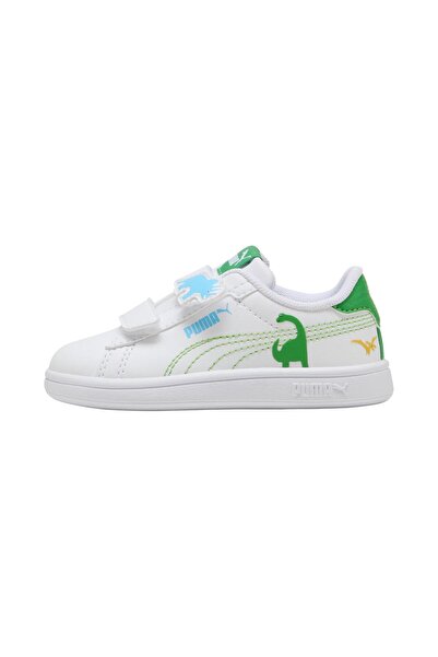 Puma Smash 3.0 Dino V Inf 405637 Baby Orthopedic Sports Shoes White