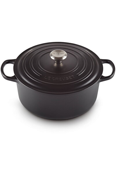 Le Creuset Rotiță Signature rotundă 30 cm neagră