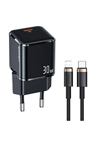 Usams Lightning/USB-C 30W Negru
