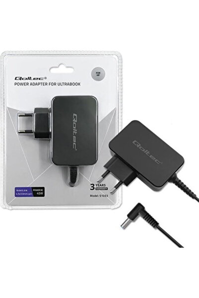 Qoltec Adaptor de alimentare pentru ultrabook HP 45W | 19.5V | 2.31A | 4.5*3....
