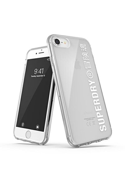 SUPERDRY Husă transparentă Snap pentru iPhone 6/6s/7/8/SE 2020 / SE 2022, alb...