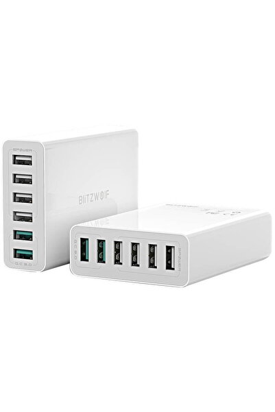 BlitzWolf Încărcător BW-S15, 6x USB, QC 3.0, 60 W, Alb