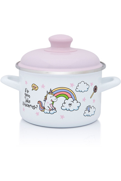 Metalac Pot 2l with lid Unicorn Metalacemail/16cm/2l