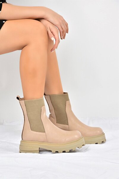 Fox Shoes حذاء نسائي مرن بنعل سميك من الجلد L996050509