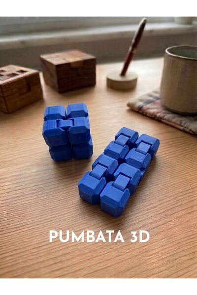 pumbata3D Mavi Katlaç - Sonsuz Küp-Stres Küpü 3D Baskı-İnfınıty-Eğlenceli ve ...