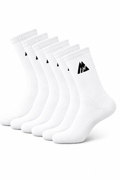 Hakan Collezione 6 Pack Premium Underfoot Towel White Sports Socks Cotton Ten...