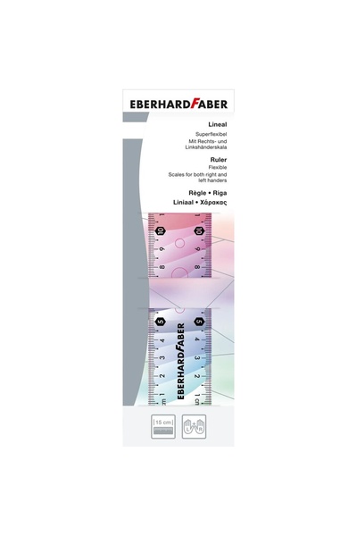 Eberhard Faber Riglă flexibilă curcubeu de 15 cm