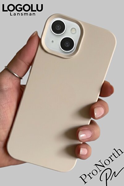 ProNorth IPhone 15 Uyumlu Kılıf Logolu Lansman Soft Yumuşak Içi Kadife Siliko...