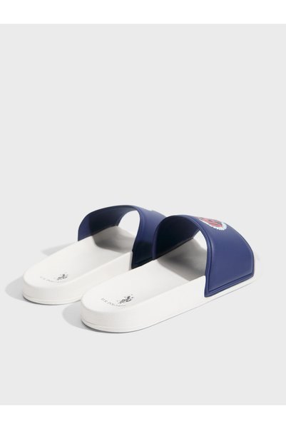 U.S. Polo Assn. U.S.Polo Assn Kalkan Glb 4Fx White Navy Blue Daily Sports Beach Slippers