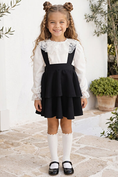 Parla Kids Crna Helen haljina za devojčice, žilet, čipkasta bluza, 23. april,...