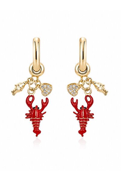 Venus Design Steel lobster charm earrings