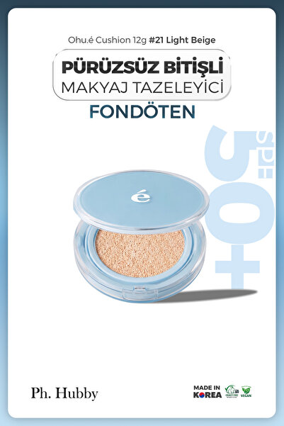 Ph. Hubby Kore Cushion Fondöten Pürüzsüzleştirici Topaklanmayan 21 Light Beig...