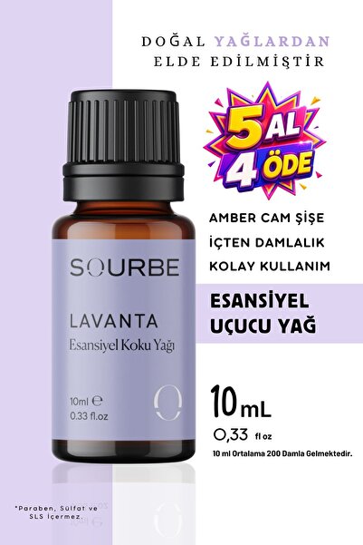 SOURBE Lavanta Esansiyel Uçucu Koku Yağı Buhurdanlık Yağı Ortam Oda Kokusu Ho...