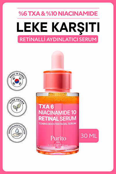 Purito TXA 6 Niacinamide 10 Retinal Serum | Leke Karşıtı Aydınlatıcı Yaşlanma...