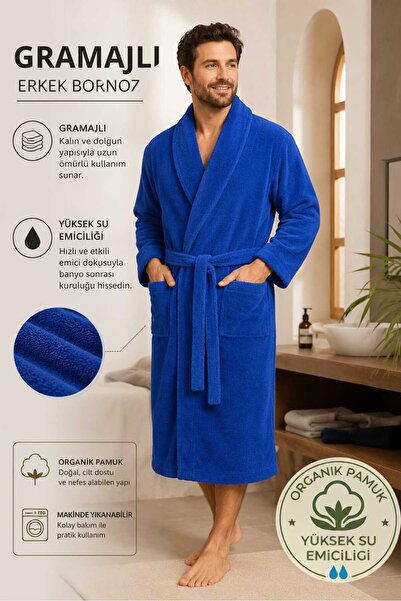 Serafina %100 PAMUK UNISEX YÜKSEK SU EMİCİLİĞİ BORNOZ