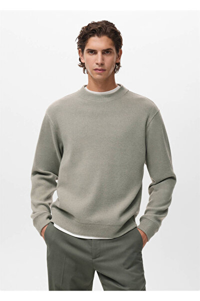 MANGO Man Düz kesim regular fit triko sweatshirt