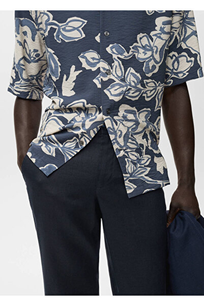 MANGO Man Slim fit %100 keten pantolon