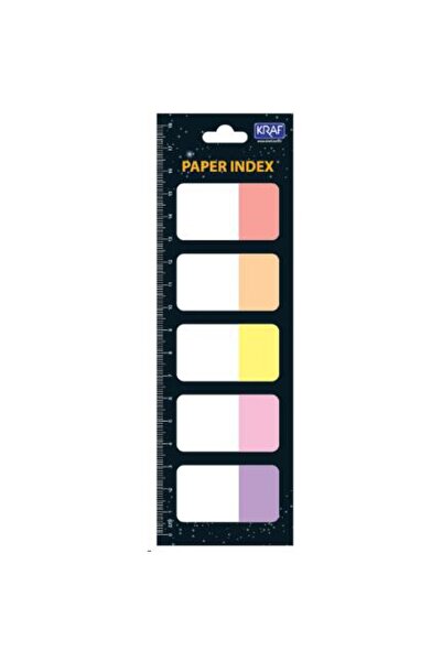 KRAF Индексна хартия 25X42мм 5 цвята* 20 броя Флаг 1555