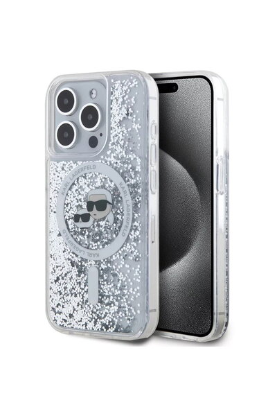 Karl Lagerfeld Husa pentru iPhone 15 Pro - Liquid Glitter MagSafe (KLHMP15LLG...