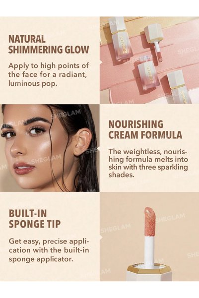 SHEGLAM Glow Bloom Liquid Highlighter, Vanilla Frost
