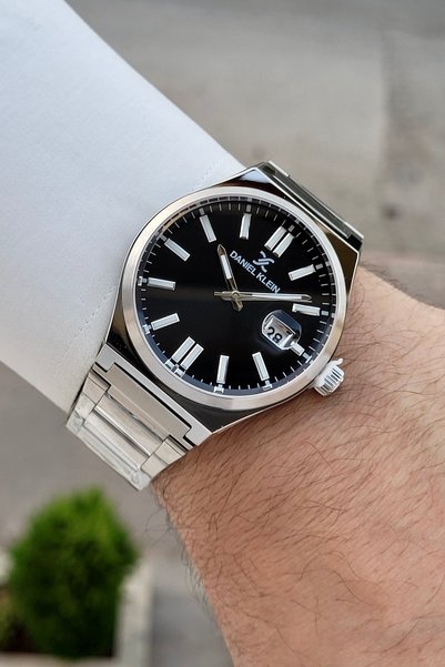 Daniel Klein Kadranı Black Kordonu Silver Renk 24 Ay Garantili Erkek Kol Saati