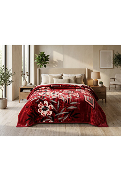 MİNK Lacasa Çift Kişilik Battaniye (200x240)-1093 Bordo