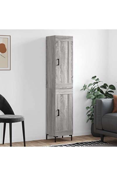 Concept Dulap înalt, gri sonoma, 34,5x34x180 cm, lemn prelucrat