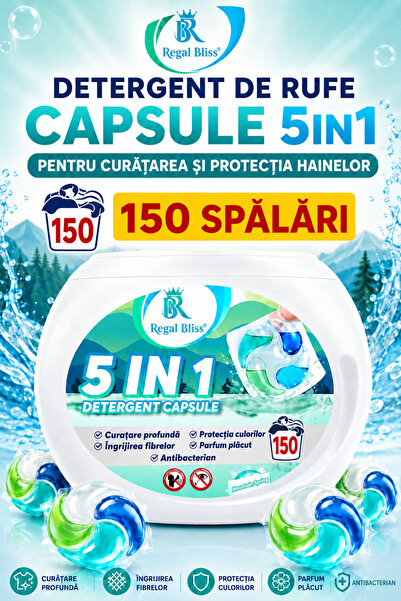 Regal Bliss Detergent de rufe capsule Regal Bliss, 5in1 pods pentru curatarea...