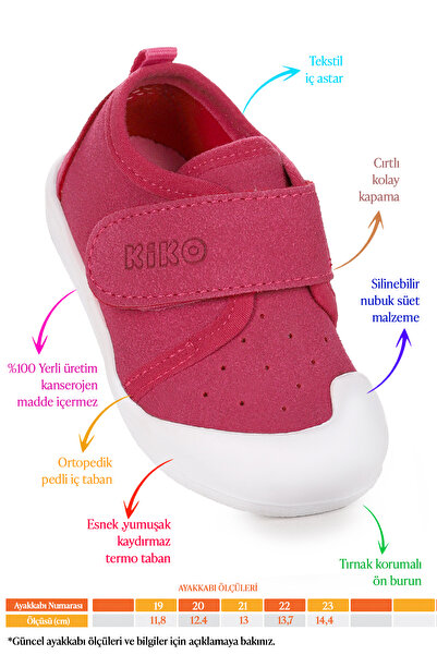 Kiko Kids Daffy Cırtlı Kız Bebek İlk Adım Panduf Ayakkabı