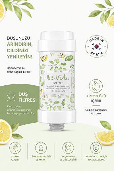 Be-Vita Lemon C Vitaminli Aromatik Duş Filtresi - Saç Dökülme Karşıtı, Cilt B...