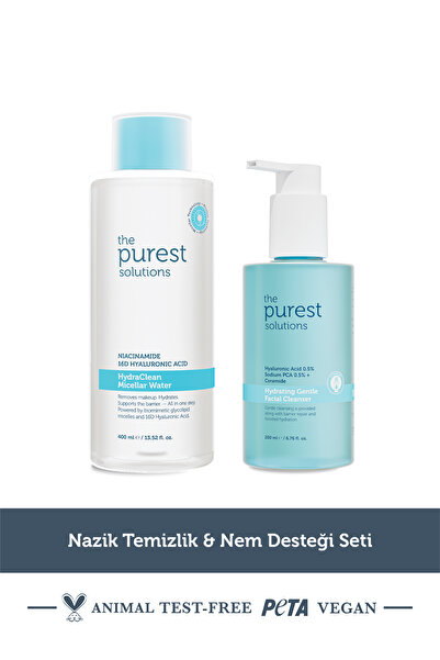 The Purest Solutions Nazik Temizleme Seti: Micellar Makyaj Temizleme Suyu 400...