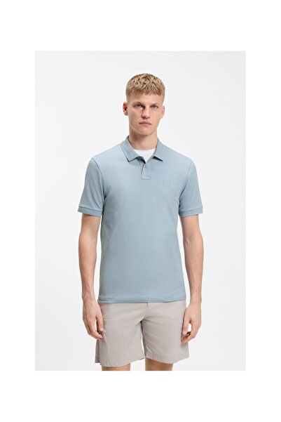 BOSS Logolu Esnek Pamuklu Dar Kalıp Polo T-shirt
