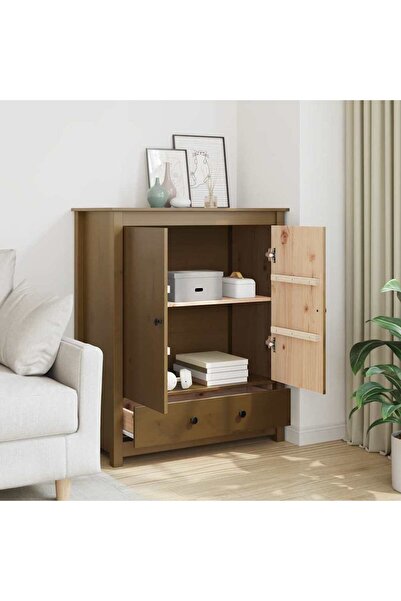 Concept Servantă, maro miere, 83x41,5x100 cm, lemn masiv de pin