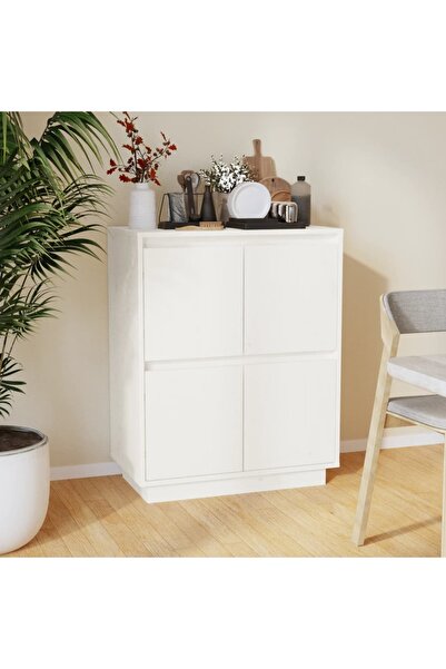 Concept Servantă,alb, 60x34x75 cm, lemn masiv de pin